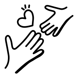 Dessin d'une main tendue